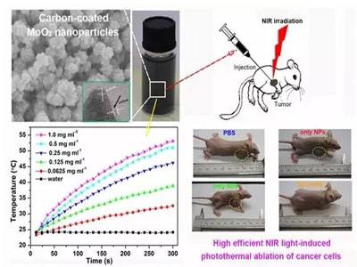 碳層包覆的氧化鉬納米顆粒作為紅外光熱治療劑