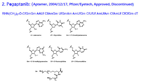 2004年的第一個適配體藥物Pegaptanib在核糖上加了一個甲氧基.jpg